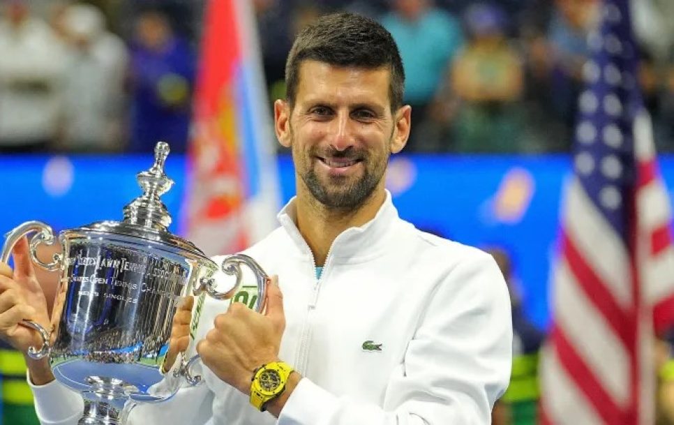 Novak Djokovic celebra su 24ª victoria en un Grand Slam. Fuente: Erick W. Rasco/Sports Illustrated