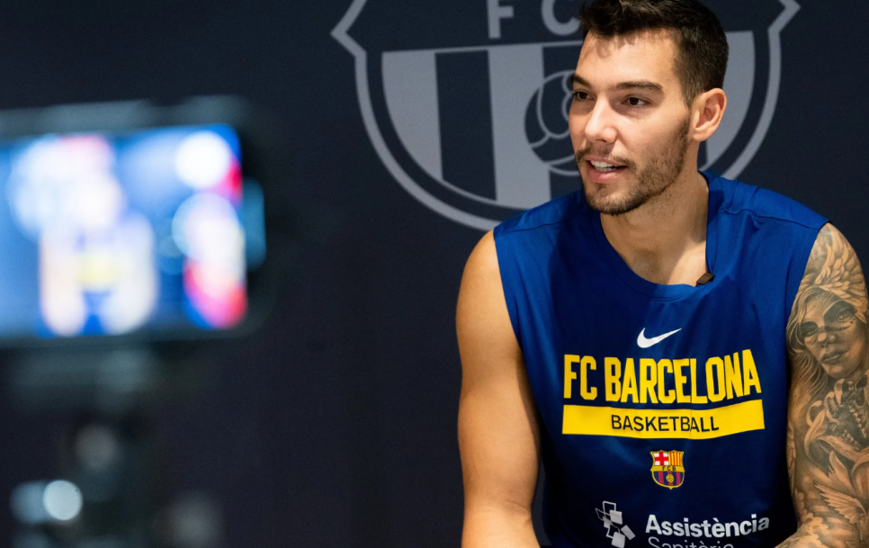 Willy Hernangómez en una entrevista para los medios del club / Foto @FCBarcelona