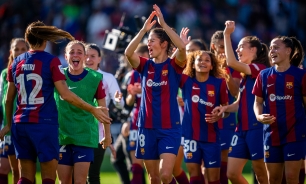 El Barça aplicó una 'manita' al Real Madrid en el Clásico de la Liga F / Fuente: Twitter @FCBfemeni