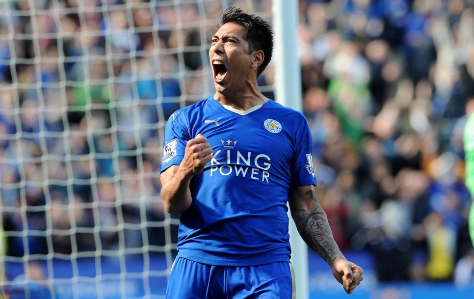 Leonardo Ulloa (6 goles y 7 asistencias con el Leicester City 2015/16) estableció paralelismos entre la hazaña de los Foxes y la marcha del Girona actual. Foto: Twitter.