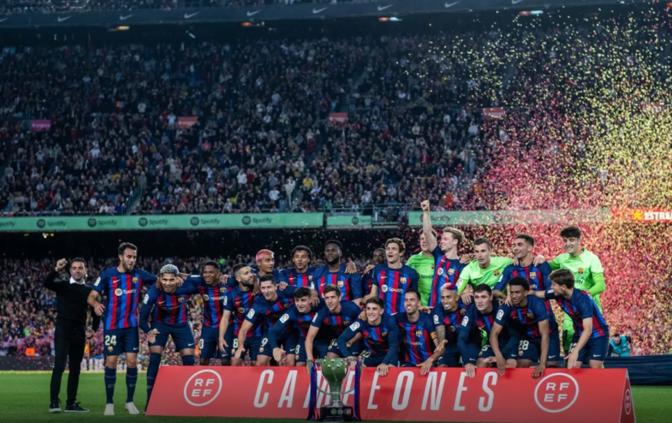 El Barcelona celebrando el título de Liga / Foto: @FCBarcelona
