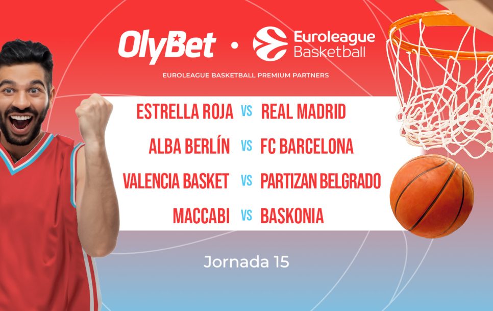 Los pronósticos para el Real Madrid, Barça, Baskonia y Valencia Basket en la Jornada 15 de la Euroliga.