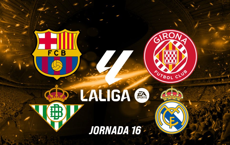 Barça-Girona y Betis-Real Madrid son los partidos más destacados de la decimosexta jornada de LaLiga. / Fuente: Carlos Pérez