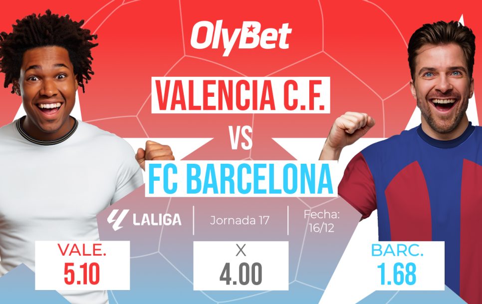 El valencia recibe al Barça en uno de los partidazos de la Jornada 17 de LaLiga.