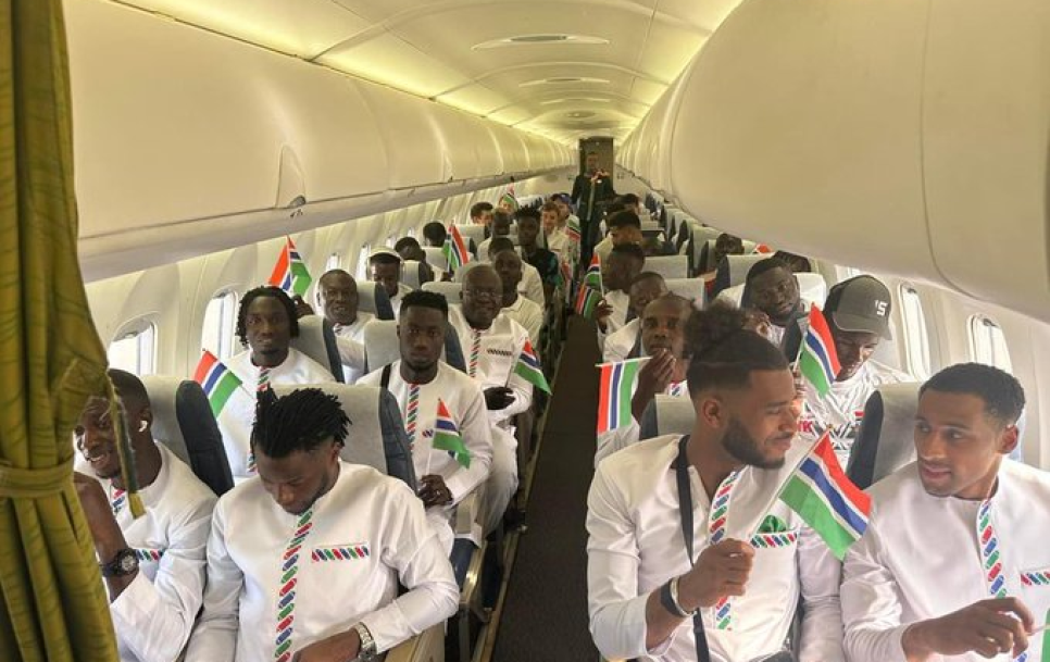 La selección de Gambia rumbo a la Copa de África. / Fuente: Twitter @postunited