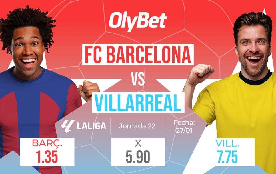 Los pronósticos para el Barça vs Villarreal en la jornada 22 de LaLiga.