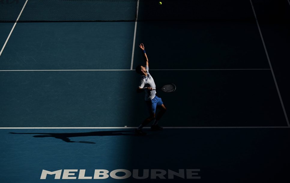 Djokovic ante Fritz en el Open de Australia / Fuente: Imago