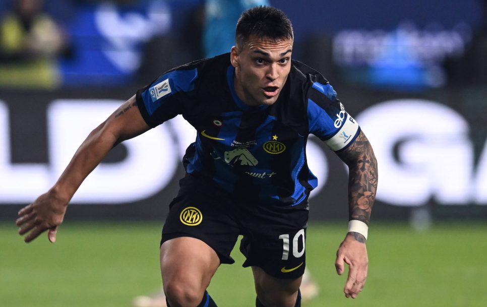 Lautaro Martínez dio al Inter su tercera Supercoppa de Italia consecutiva | Fuente: Imago – Daniele Buffa