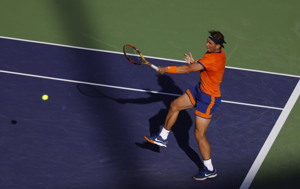 Rafa Nadal disputando Indian Wells en 2022 / Fuente: IMAGO / ZUMA Wire