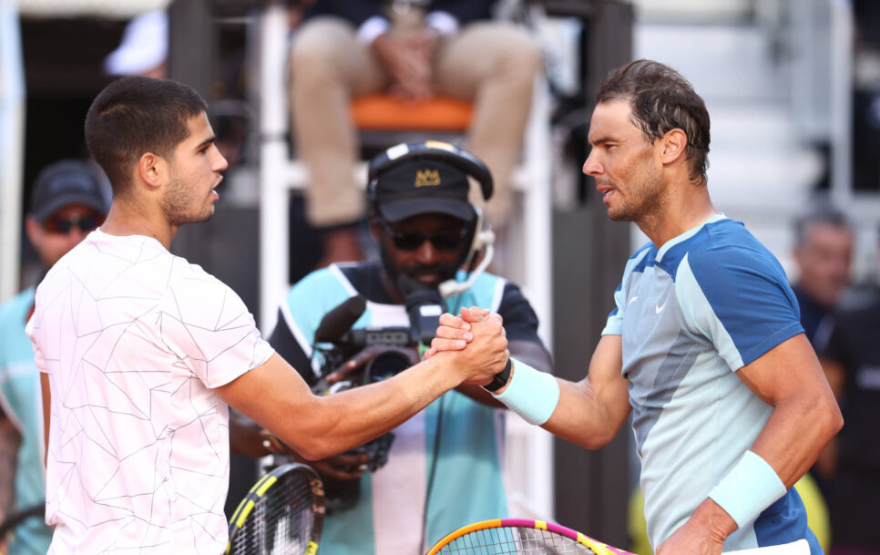 Nadal y Alcaraz en el Mutua Madrid Open / Fuente: Imago