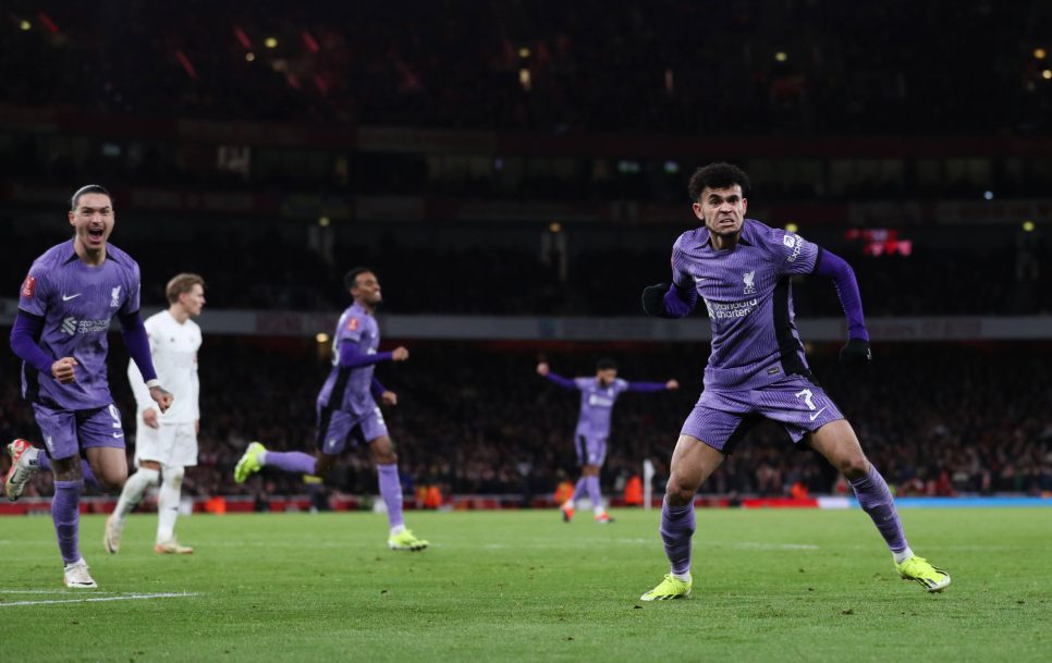 Luis Díaz marcó el tanto con el que el Liverpool sentenció frente al Arsenal, por la tercera ronda de la FA Cup | Fuente: Imago.