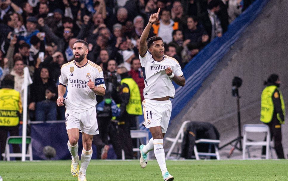 Rodygo celebrando un gol con la camiseta del Real Madrid / Fuente: Imago