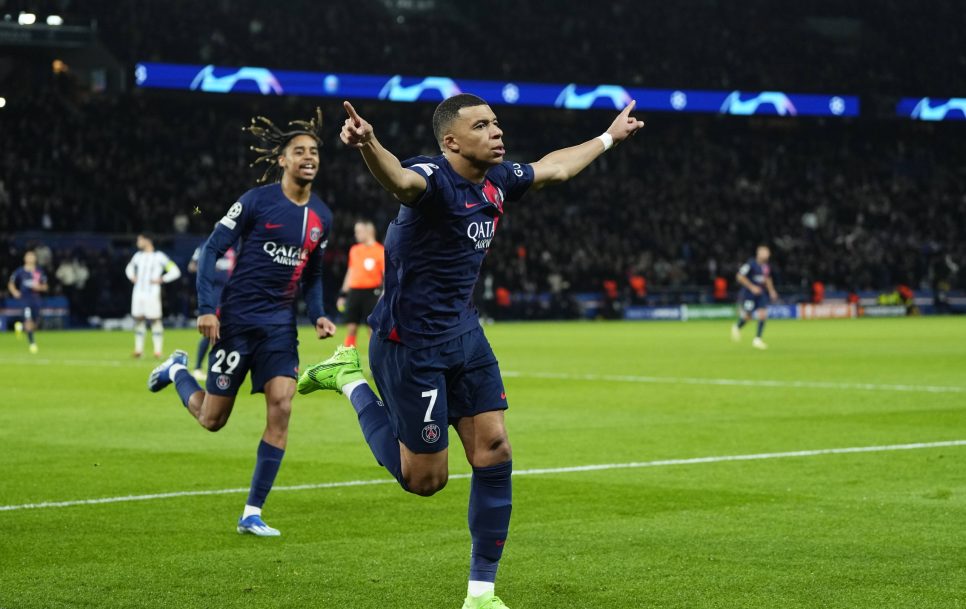 Mbappé anotó ante la real Sociedad su 44º gol en la Champions League.  / Fuente: Jose Breton – IMAGO / NurPhoto