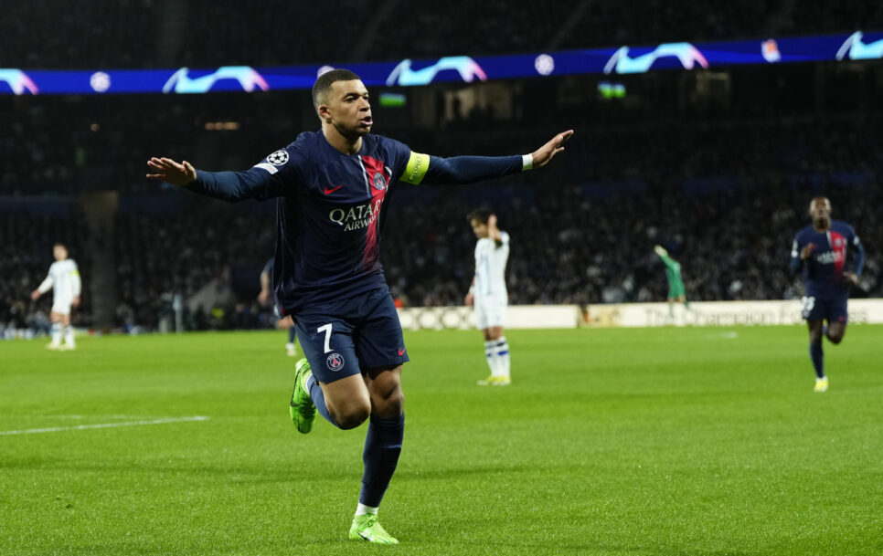 Mbappé tuvo una actuación espectacular en el triunfo del PSG en Anoeta. / Fuente: Jose Breton – IMAGO I NurPhoto