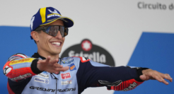 Márquez, feliz tras volver al podio de MotoGP 558 dais después. / Foto: Jose Breton - IMAGO / NurPhoto