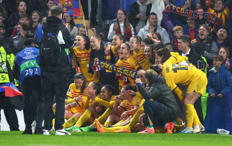 El Barça celebrando el pase a la final de la Champions / Fuente: Imago
