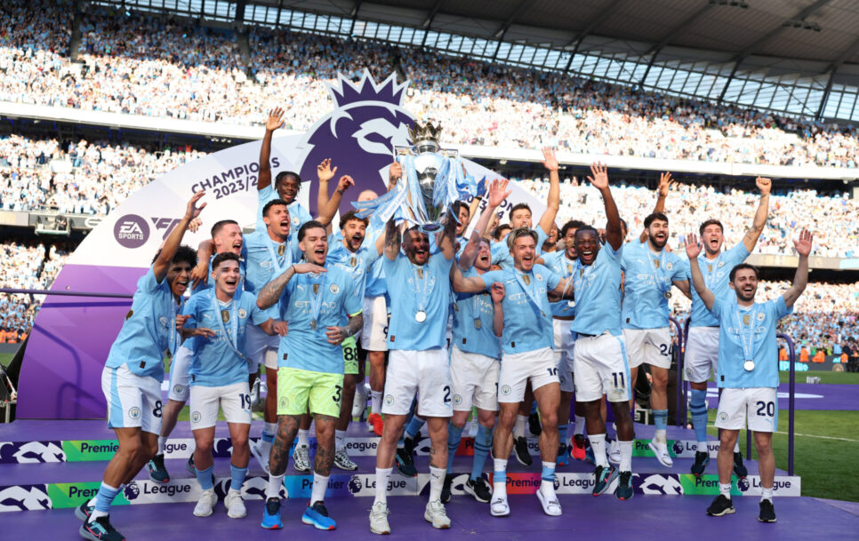 El Manchester City se consagró campeón de Inglaterra por décima ocasión en su historia. | Fuente: Imago – Li Ying.