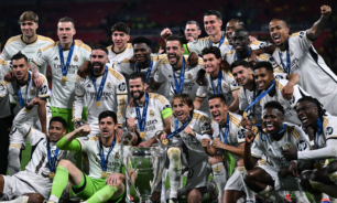 Los jugadores del Real Madrid celebran el título de la Champions 2023/24, en el Estadio de Wembley. / Foto: Matteo Gribaudi - IMAGO / ImagePhoto