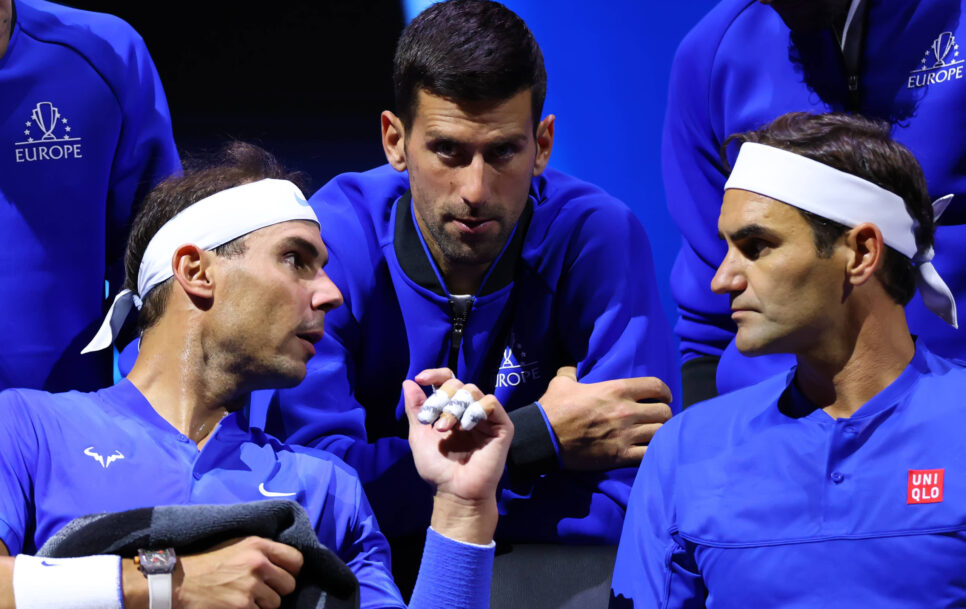 Nadal, Djokovic y Federer juntos / Fuente: Imago