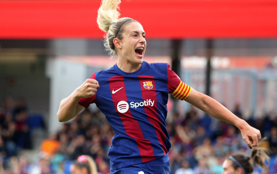 Alexia Putellas celebrando un gol ante el Madrid CFF / Fuente: Imago