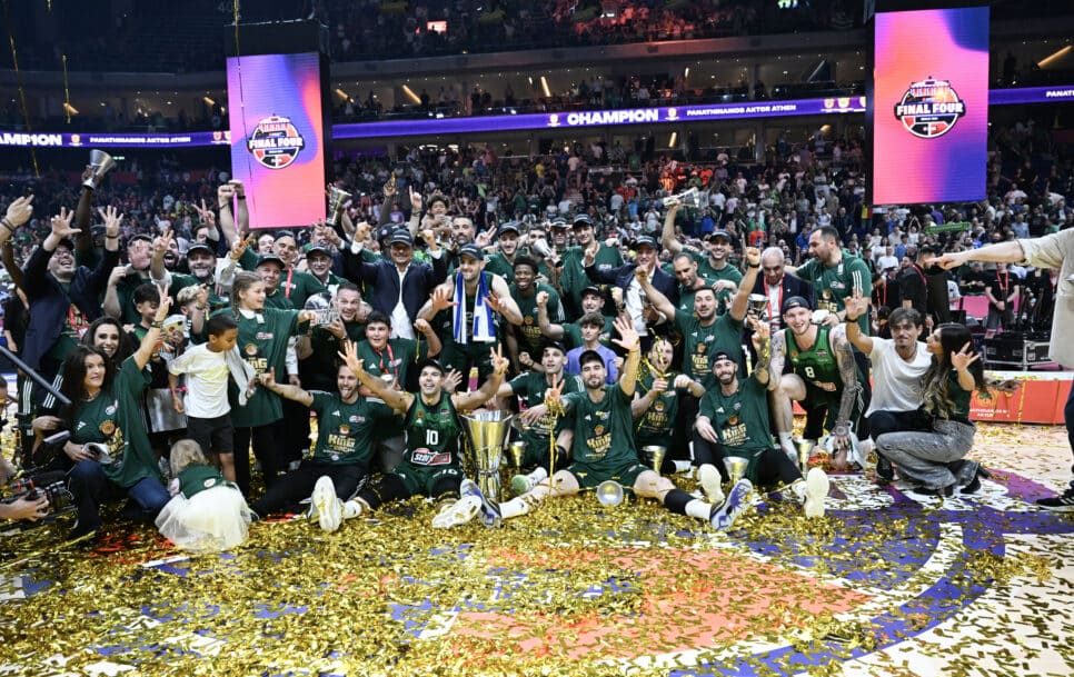 Panathinaikos celebrando la Euroliga / Fuente: Getty