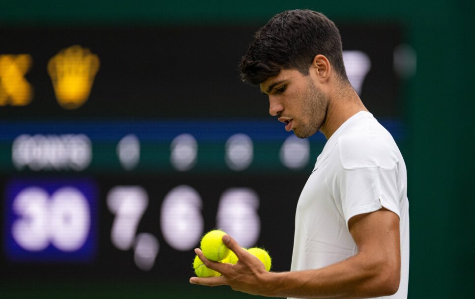 Carlos Alcaraz durante Wimbledon /  Fuente: Imago