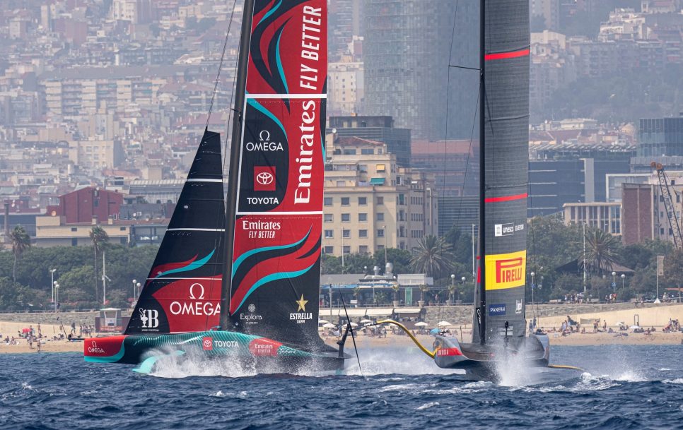 El Team New Zeland cuenta sus regatas por victorias en la Copa América de Barcelona | Fuente: America’s Cup