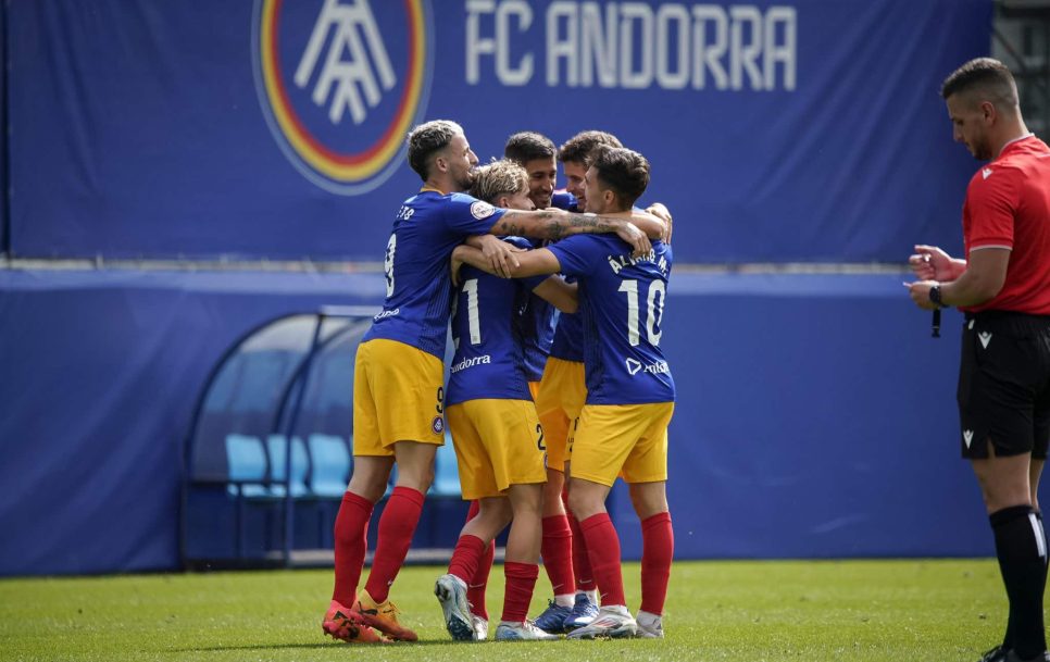 El Andorra celebrando un gol / Fuente: Andorra FC